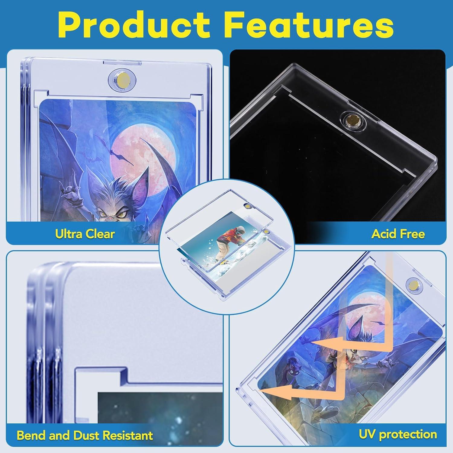 20 Fundas Magnéticas para Tarjetas 35pt ZENOWICK - Protección U-V