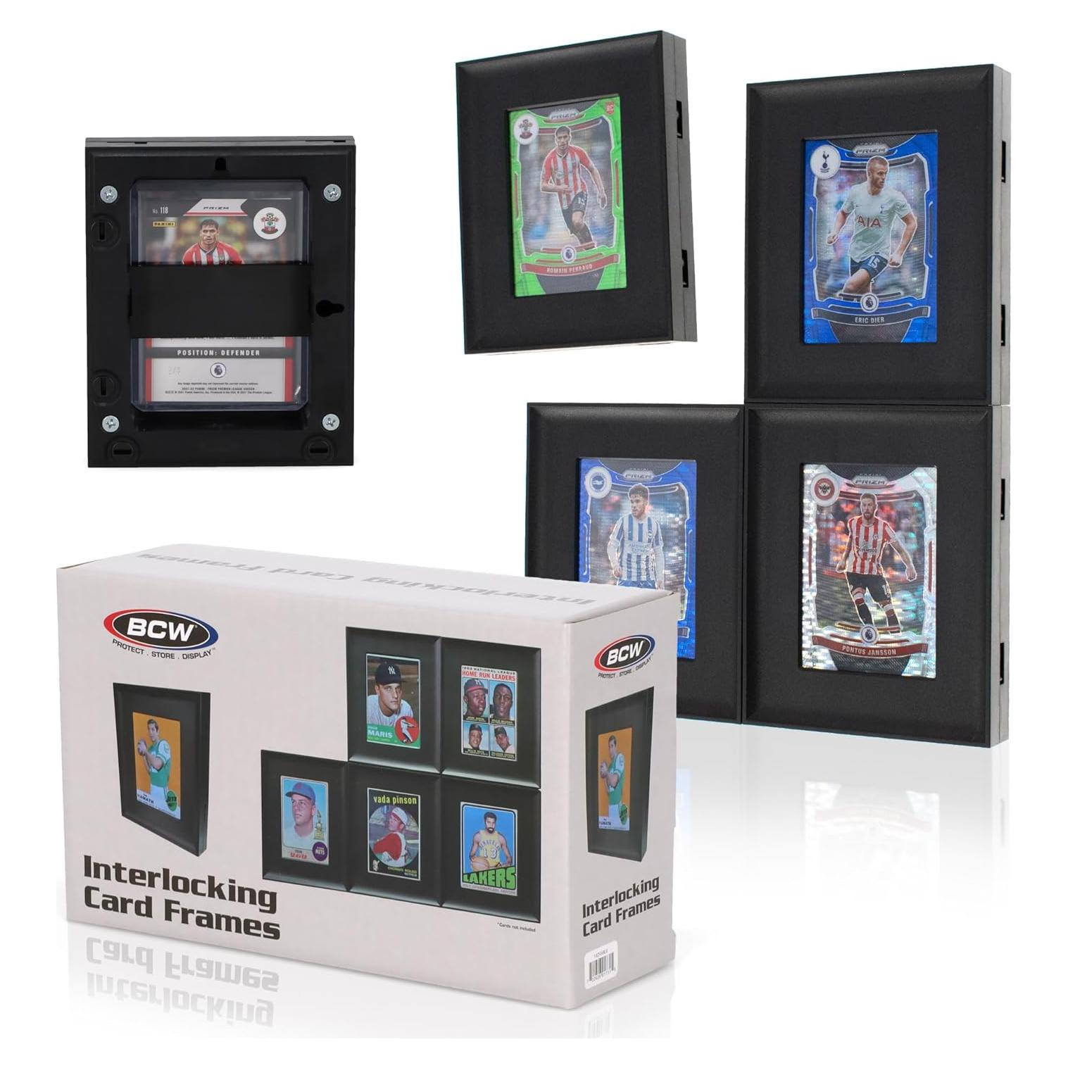 Marcos Interconectables BCW - Negro - Paquete de 6 para Tarjetas