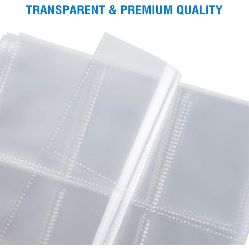 Paquete de 36 Fundas para Tarjetas Sooez 9 Bolsillos Transparente