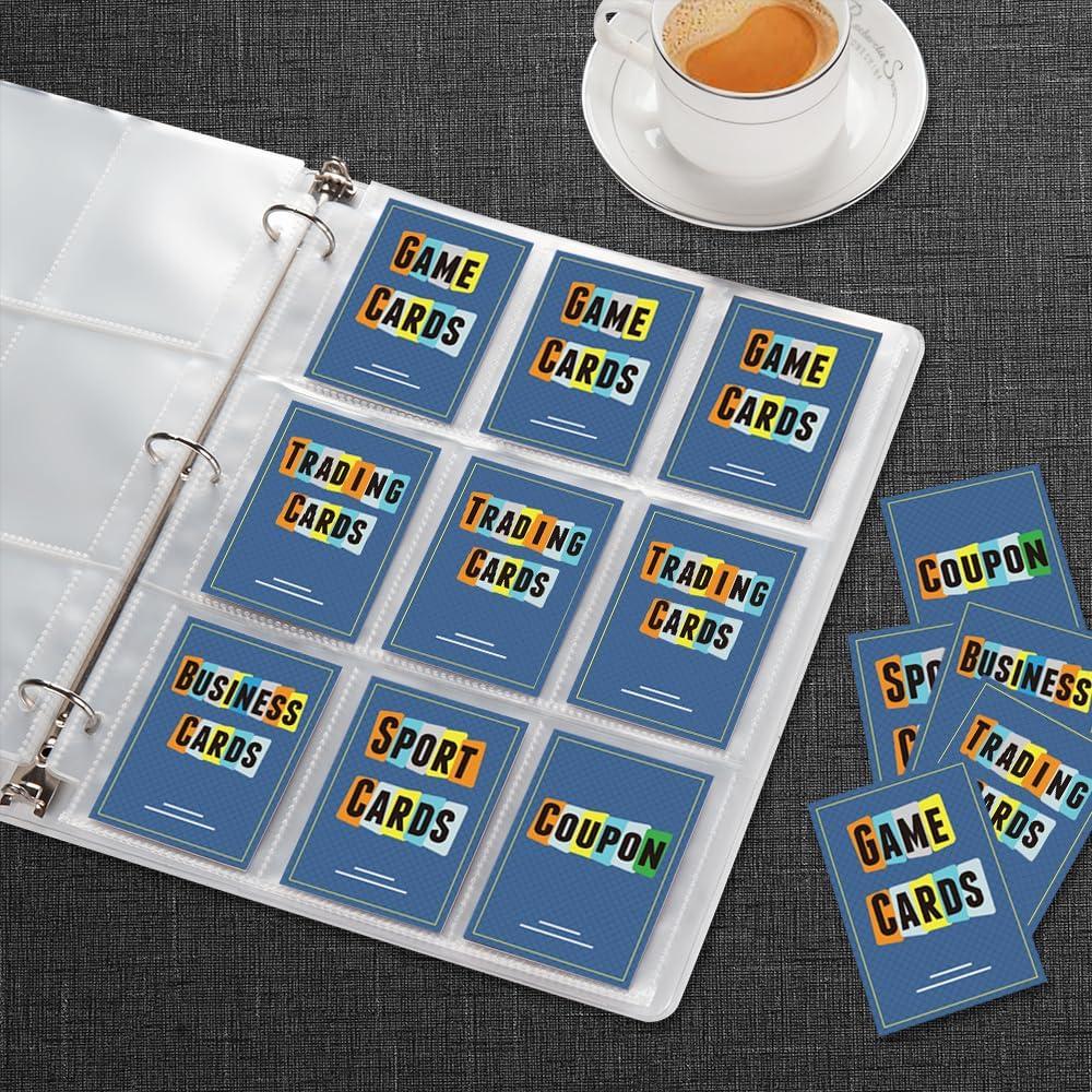 Paquete de 36 Fundas para Tarjetas Sooez 9 Bolsillos Transparente