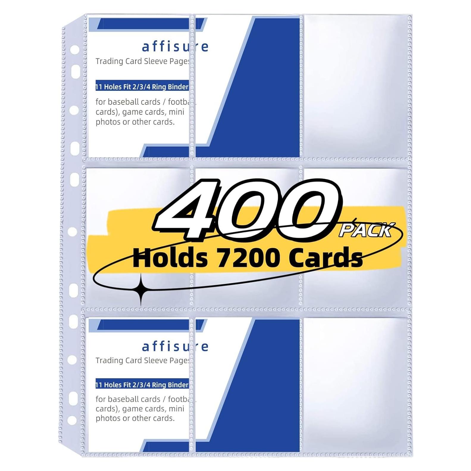 Paquete de 400 Fundas para Tarjetas Affisure 9 Bolsillos