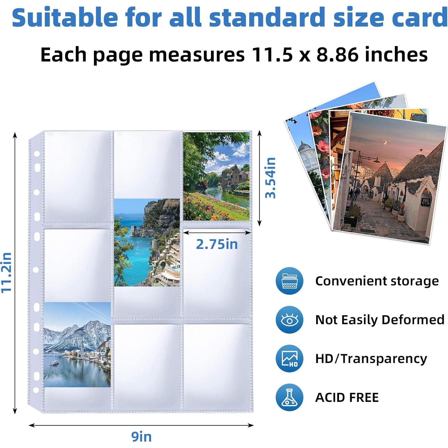 Paquete de 400 Fundas para Tarjetas Affisure 9 Bolsillos