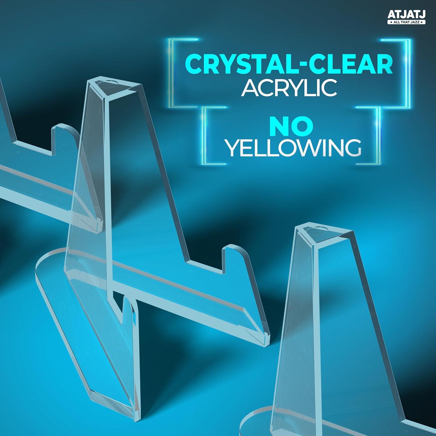 20 Soportes Acrílicos para Exhibición de Tarjetas 5.3 cm