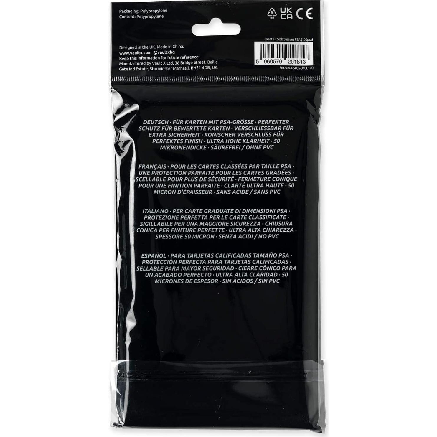 Fundas para Tarjetas Graduadas Vault X PSA - Paquete de 100