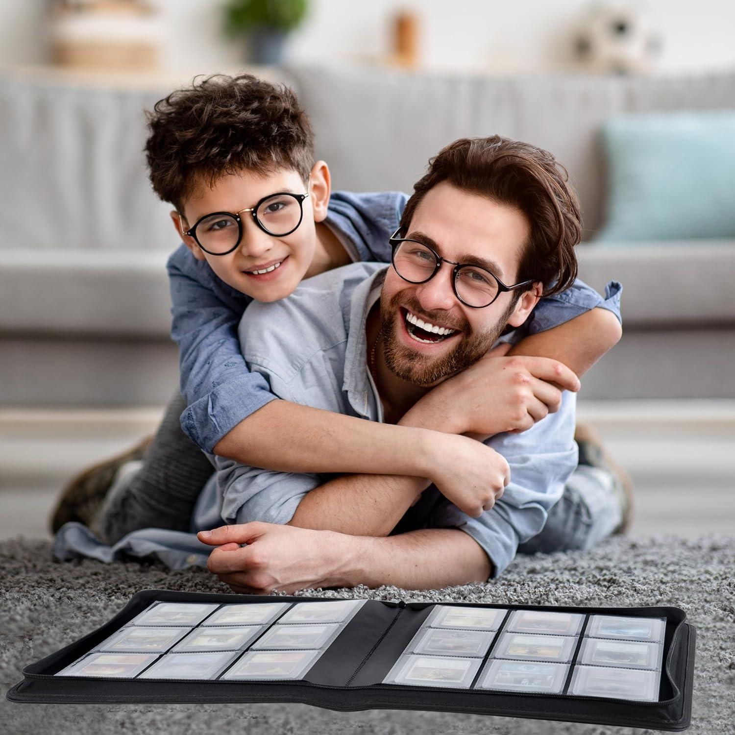 Carpeta Toploader D DACCKIT 288 Tarjetas 3"x4" Negra