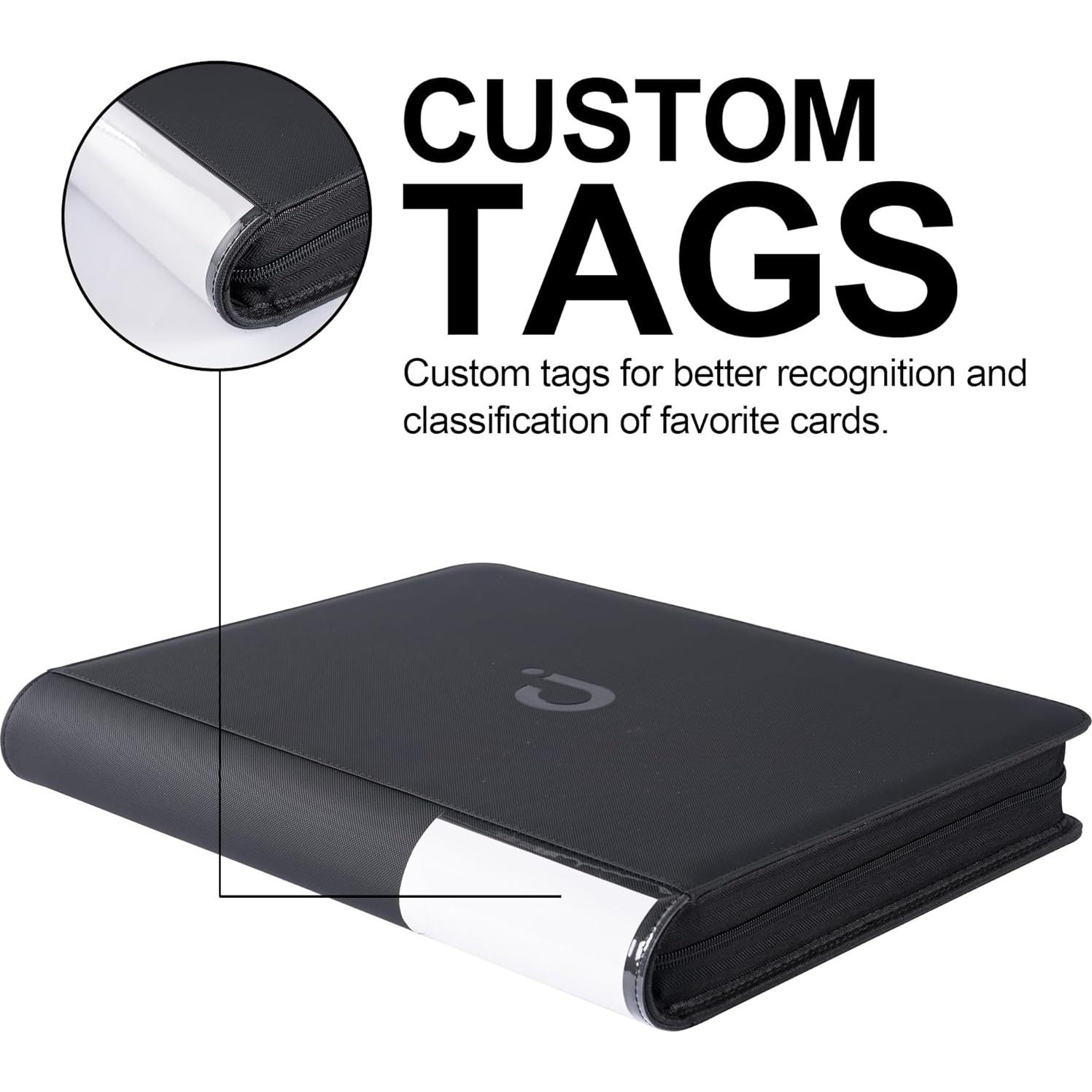 Carpeta Toploader D DACCKIT 288 Tarjetas 3"x4" Negra