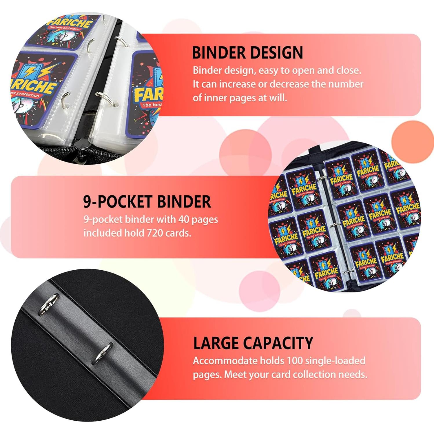 Carpeta de Cartas TCG FARICHE 900 Cartas Impermeable