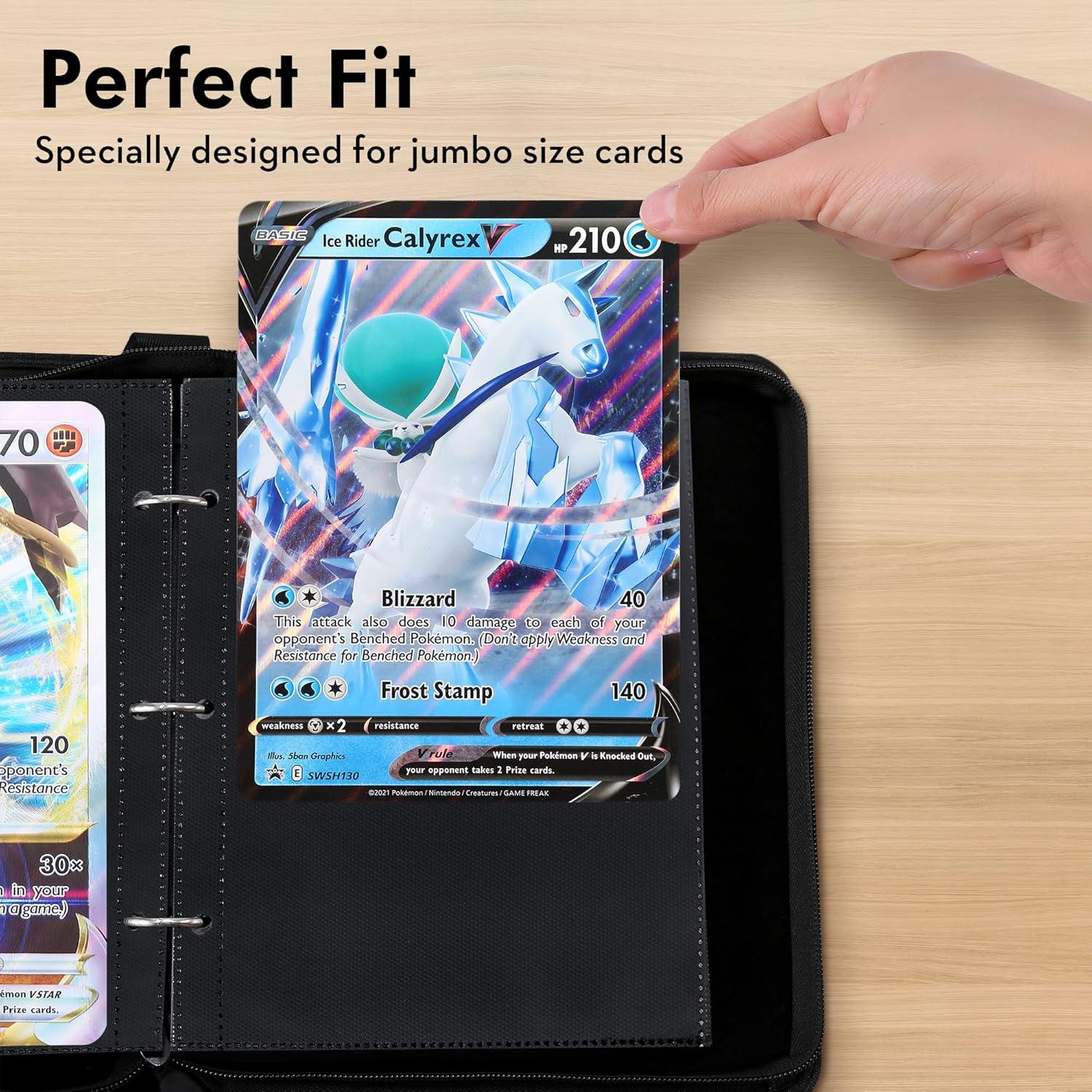 Carpeta Jumbo para Cartas iofeiwak - 80 Páginas, 3 Anillos, Negra