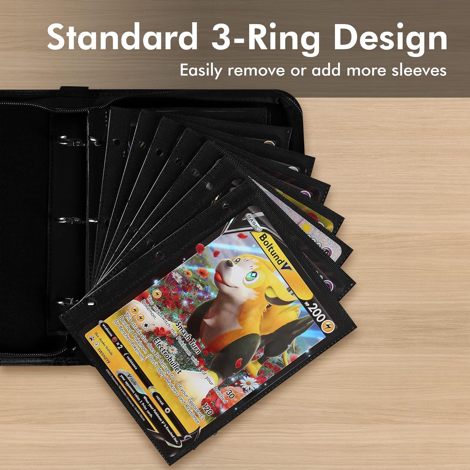 Carpeta Jumbo para Cartas iofeiwak - 80 Páginas, 3 Anillos, Negra