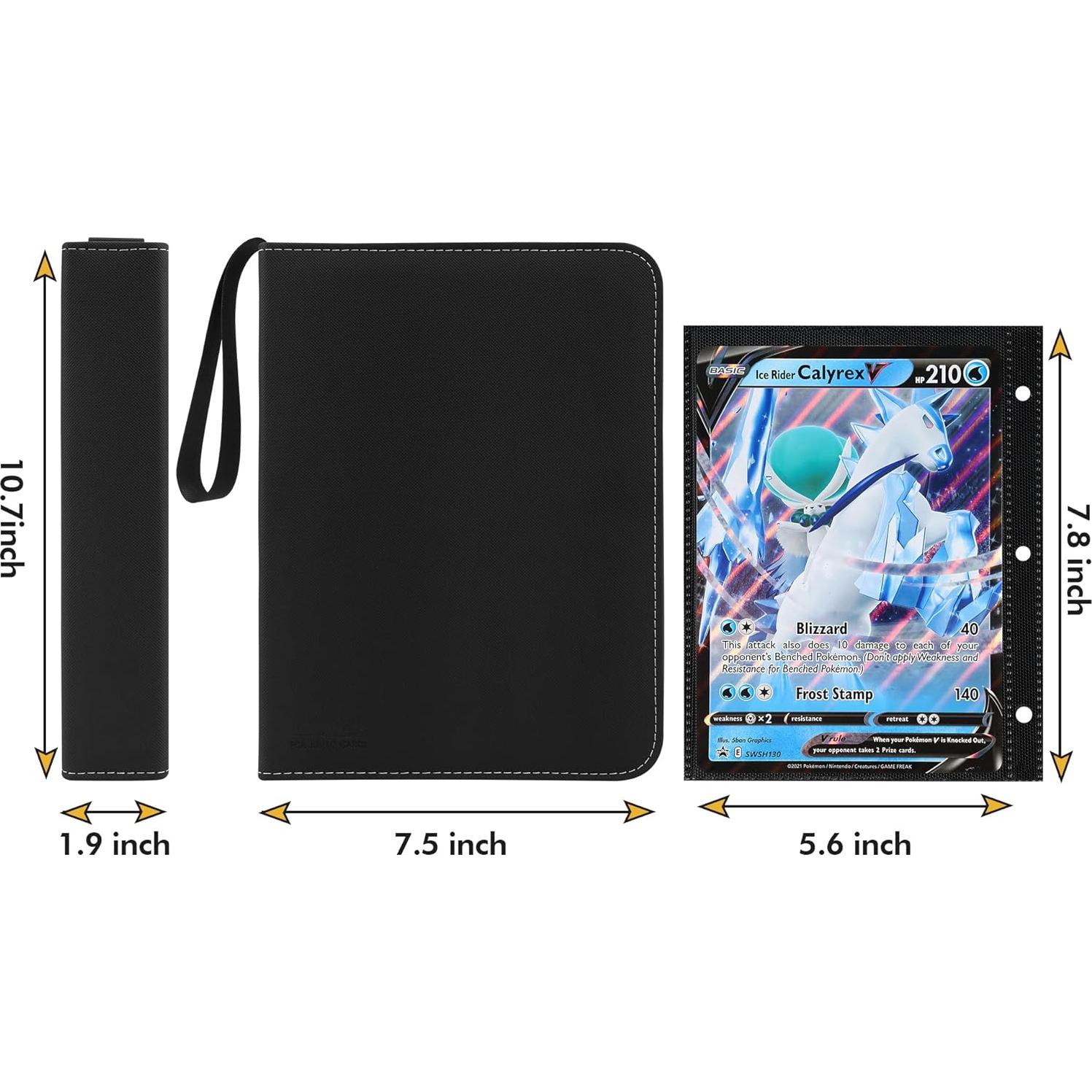 Carpeta Jumbo para Cartas iofeiwak - 80 Páginas, 3 Anillos, Negra