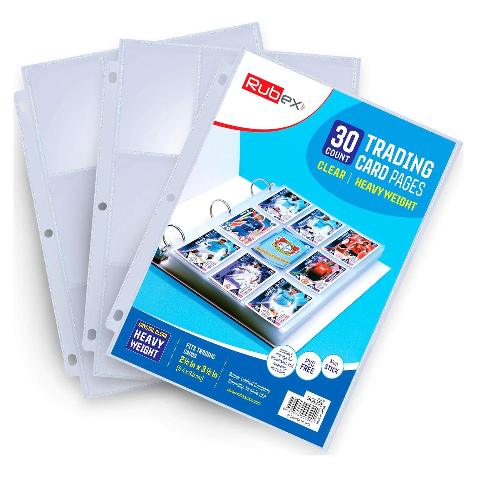 Fundas para Tarjetas de Béisbol RUBEX 30 Páginas Transparente