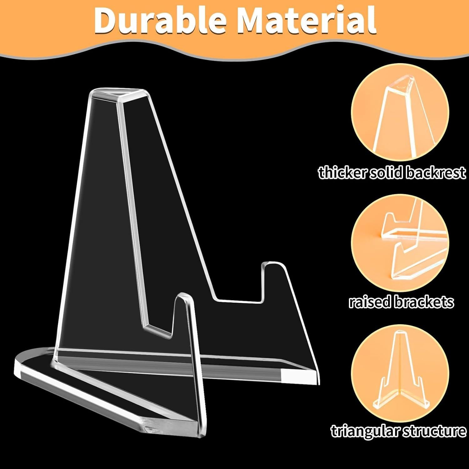 30 Soportes Acrílicos para Tarjetas NIUBIER - Mini Caballete 5.5cm