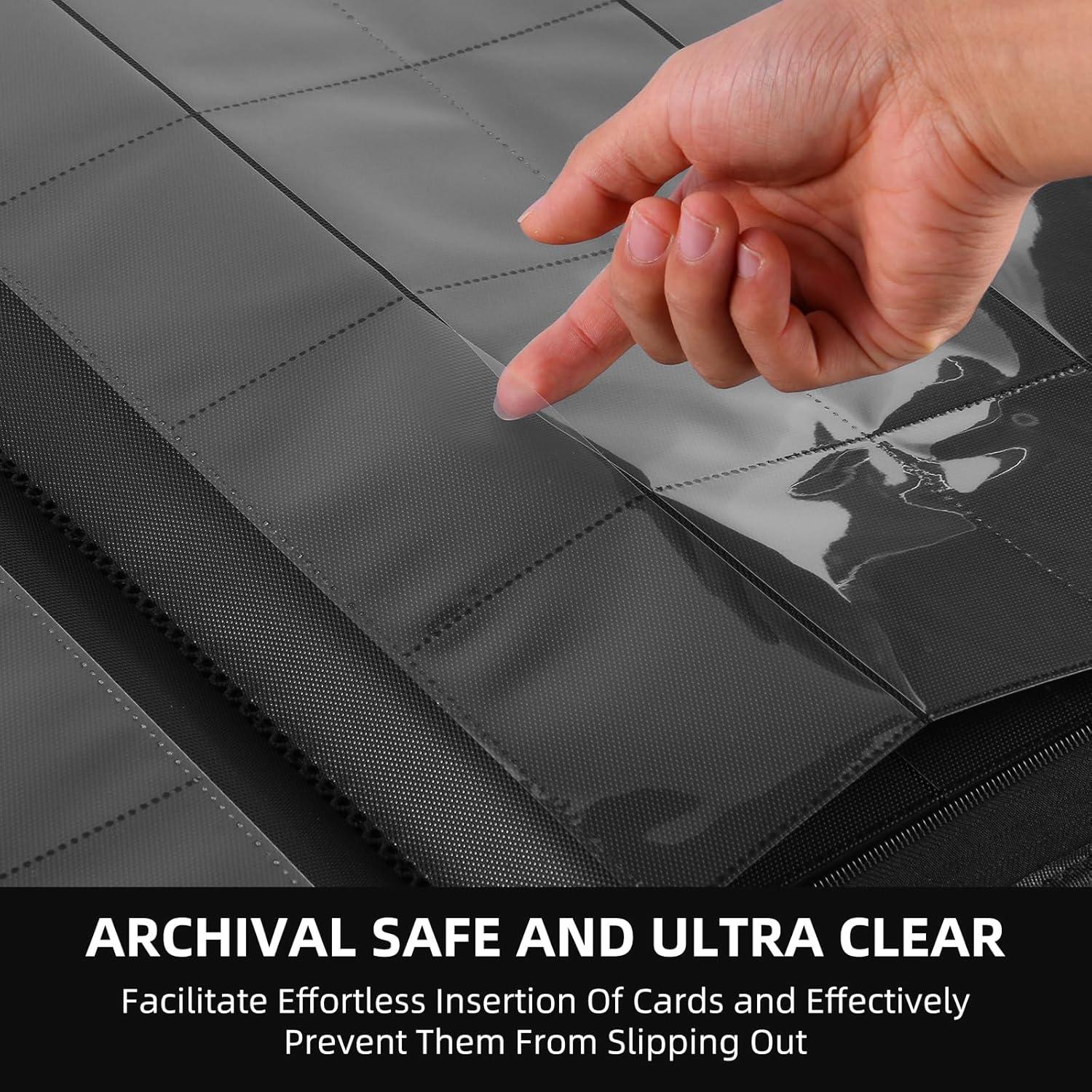 Carpeta de Cartas WisOffice 1000 Bolsillos Negra 44.5x33.8cm