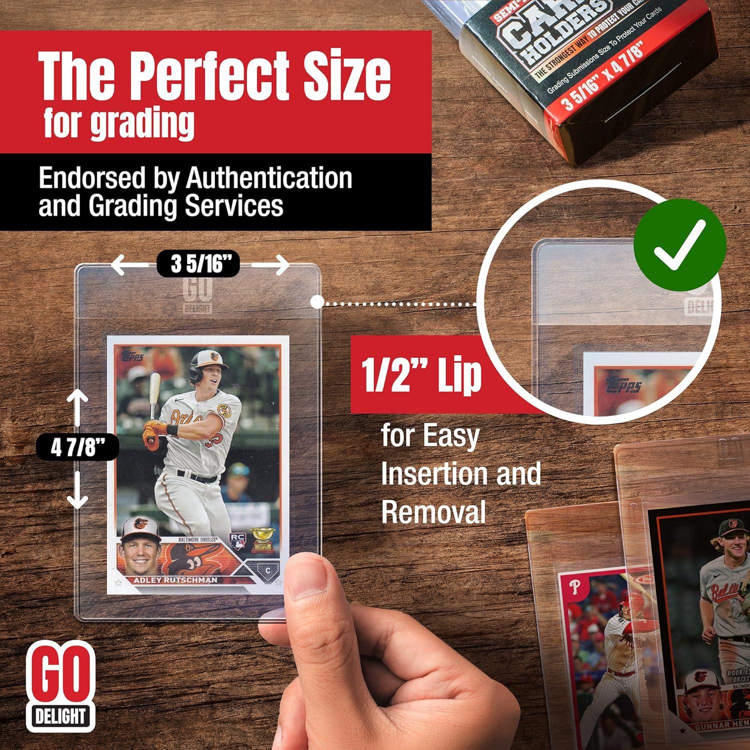 Soportes de Tarjetas Semi Rígidos Go Delight - 100 Unidades 8.4x12.4cm