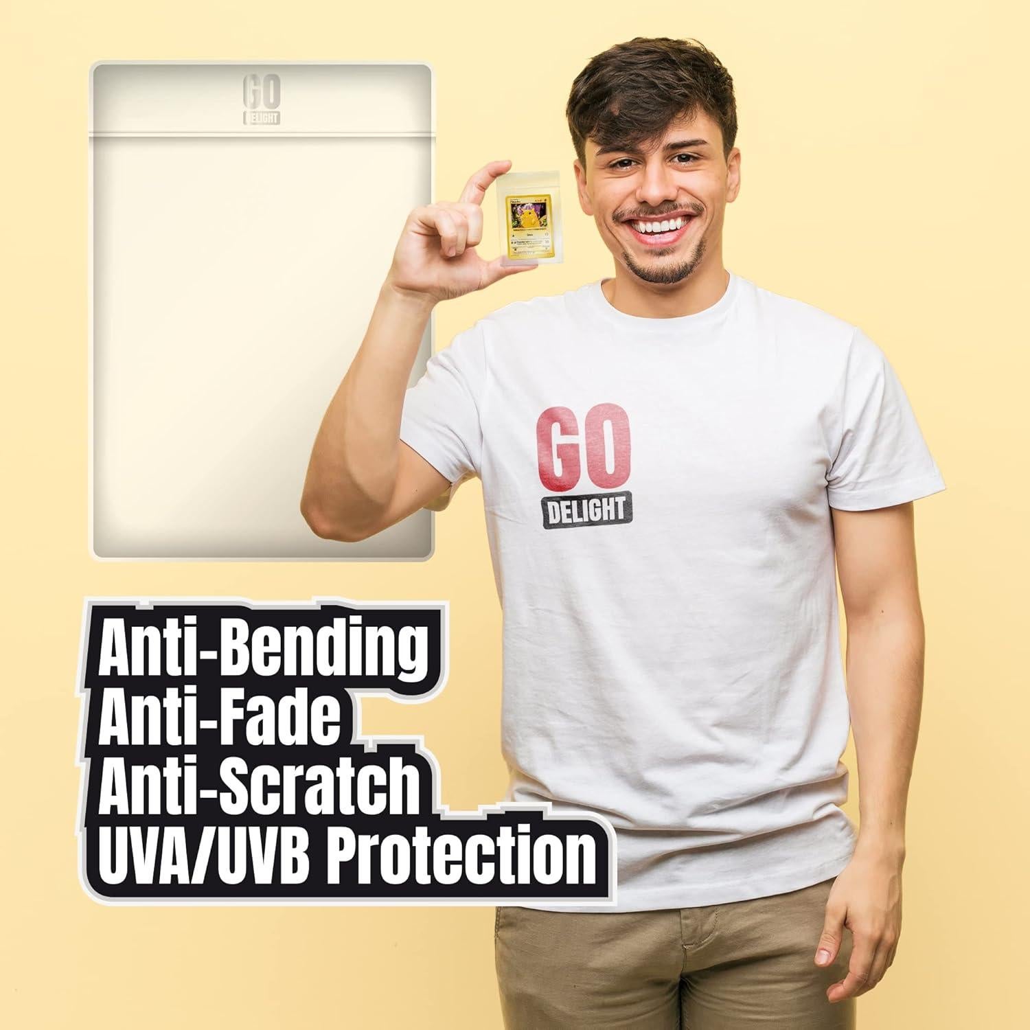 Soportes de Tarjetas Semi Rígidos Go Delight - 100 Unidades 8.4x12.4cm