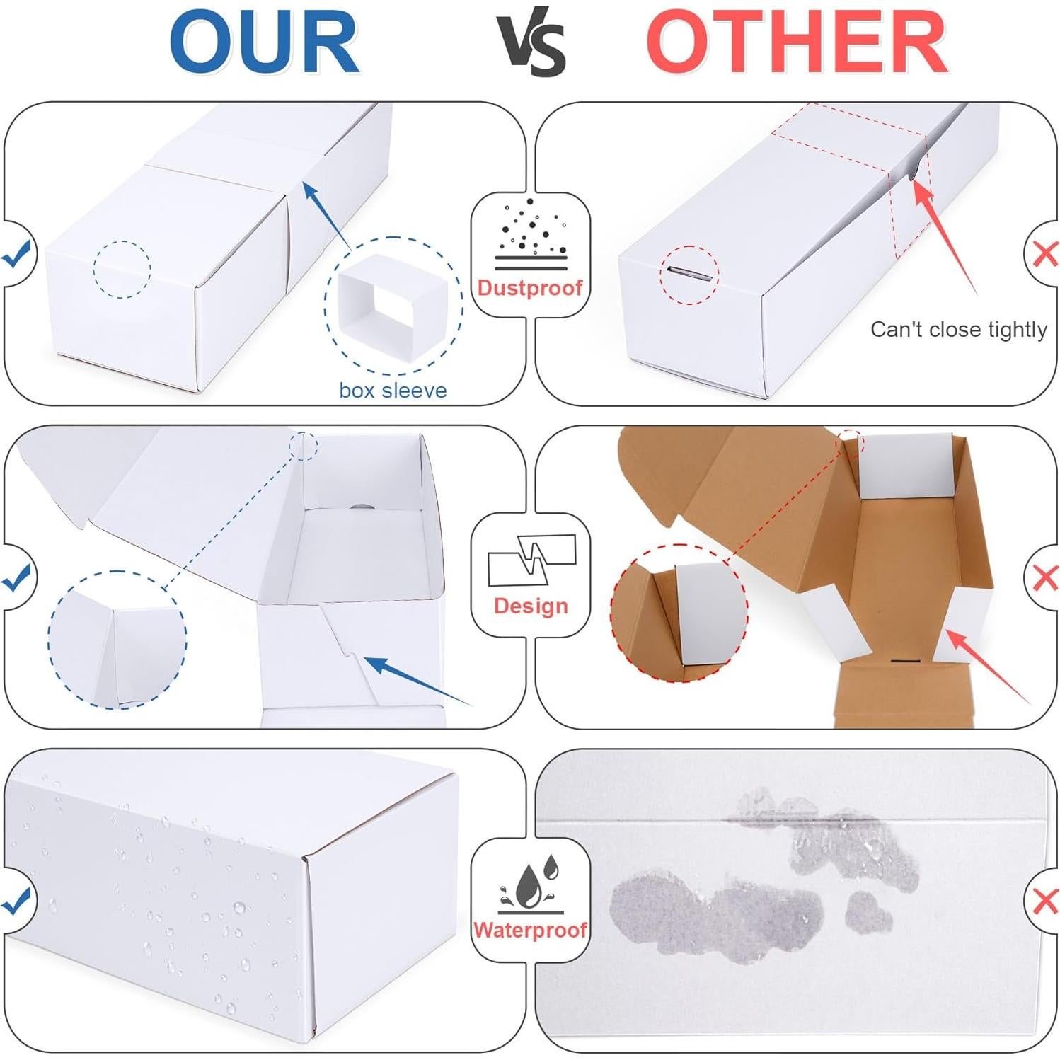Caja de Almacenamiento de Cartas Joyoumess, Paquete de 3, 30.48 cm