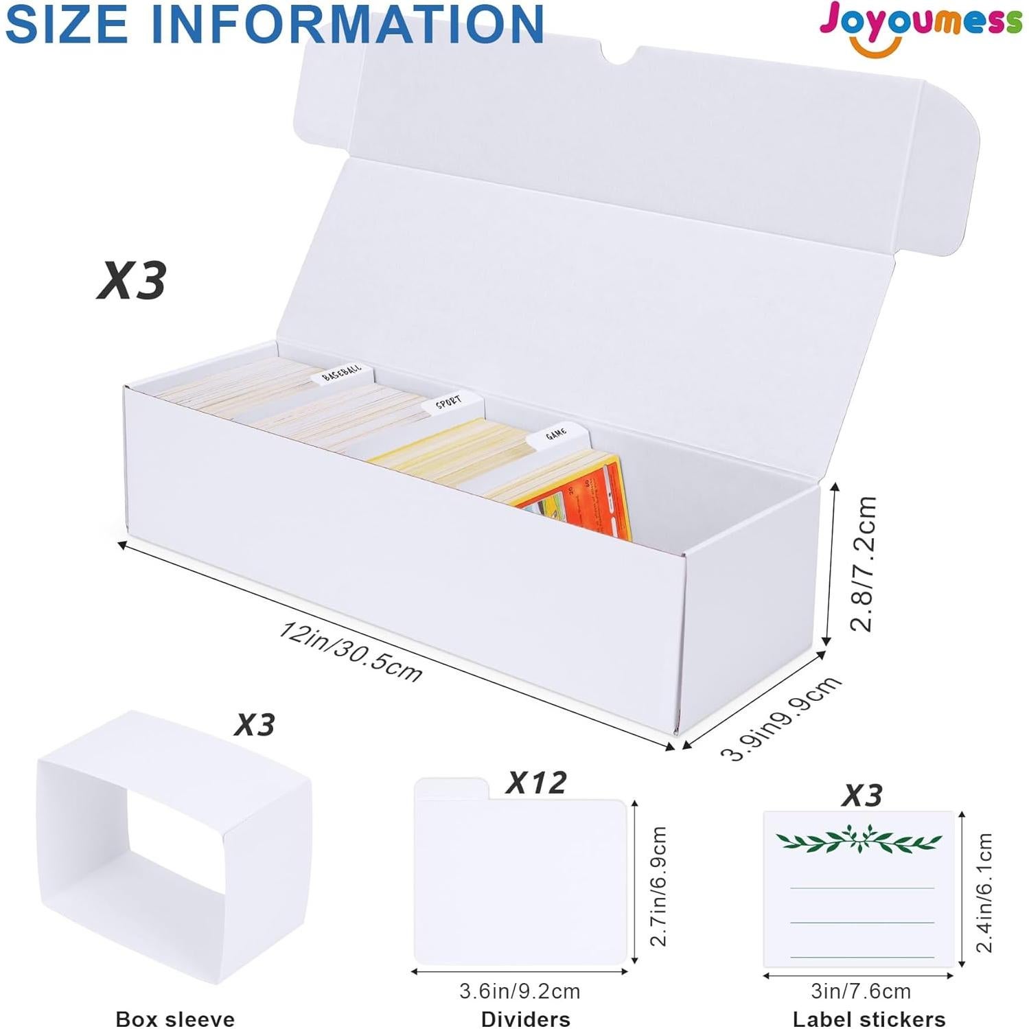 Caja de Almacenamiento de Cartas Joyoumess, Paquete de 3, 30.48 cm