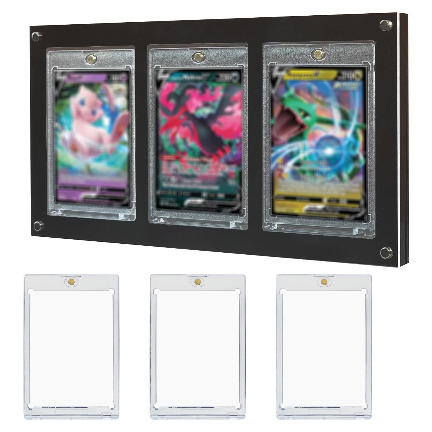 Marco de Exhibición de Acrílico para 3 Tarjetas - Protección UV