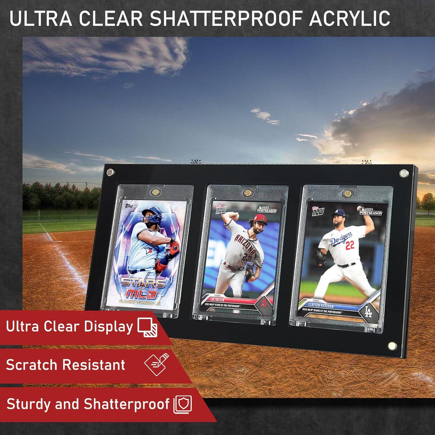 Marco de Exhibición de Acrílico para 3 Tarjetas - Protección UV