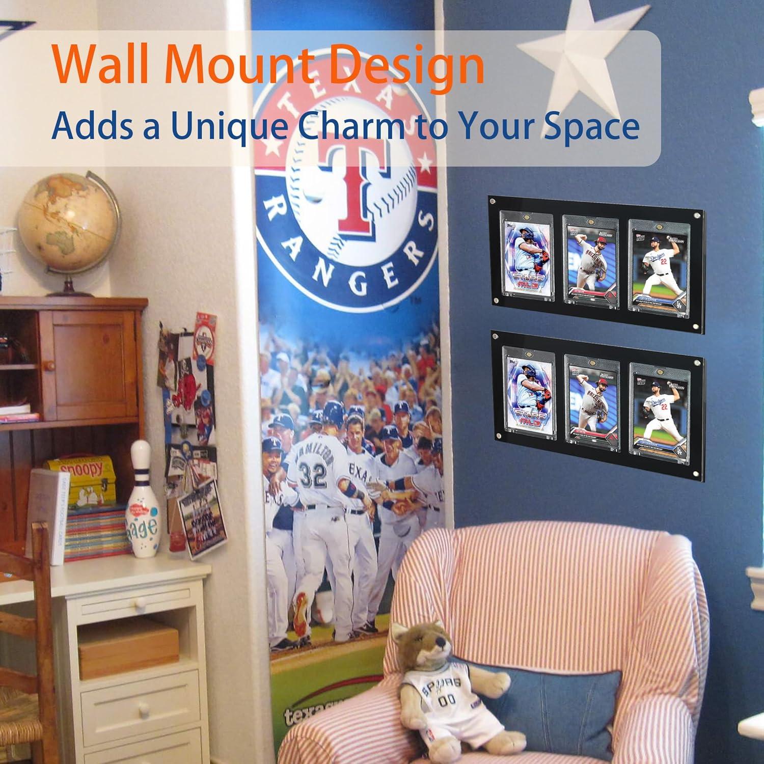 Marco de Exhibición de Acrílico para 3 Tarjetas - Protección UV