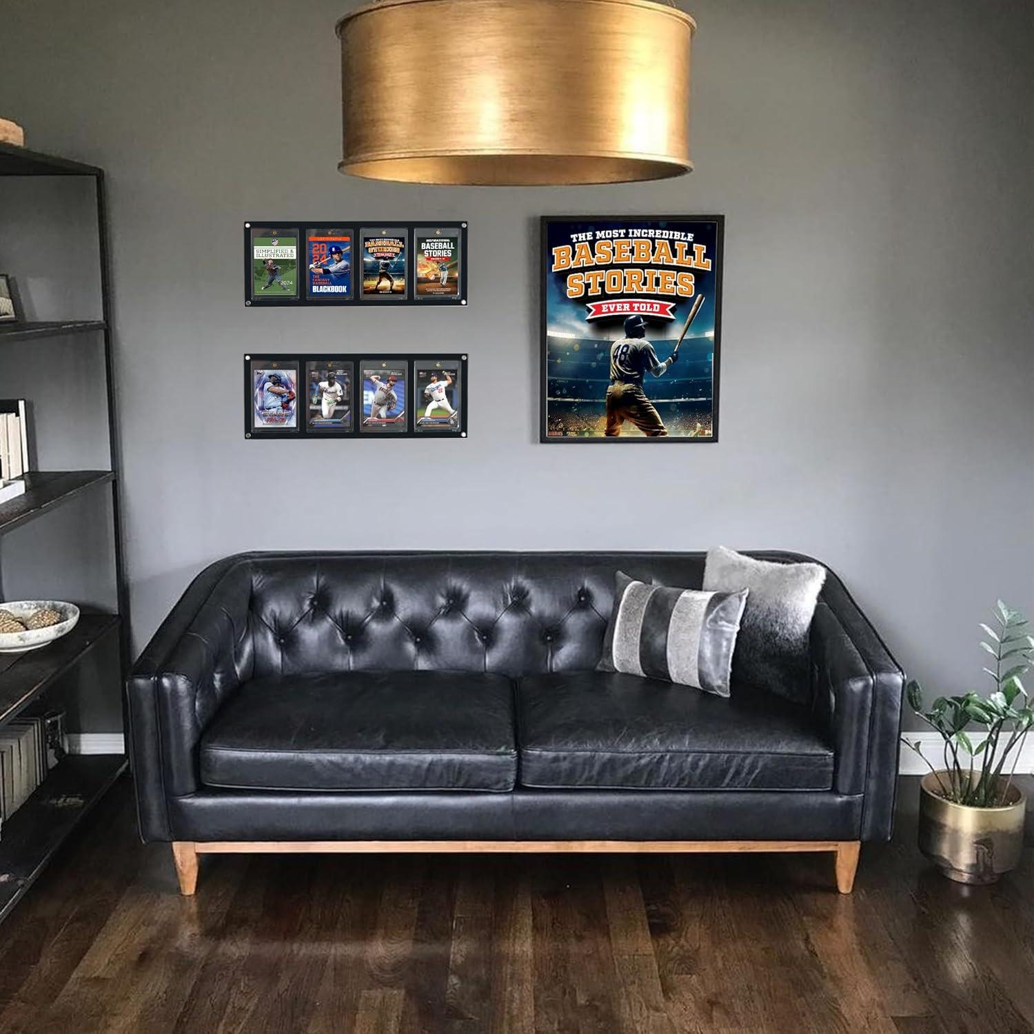 Marco de Exhibición de Acrílico para 3 Tarjetas - Protección UV