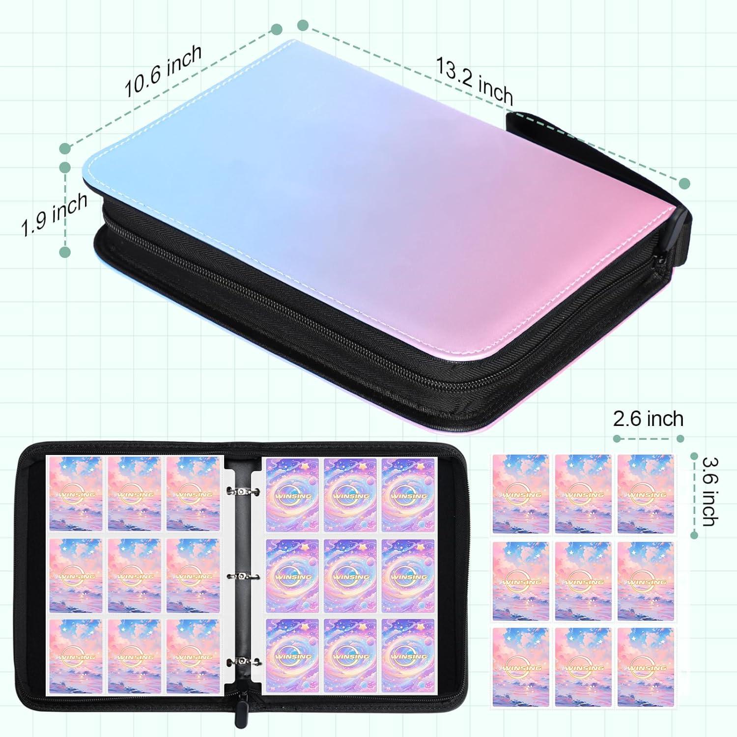 Carpeta de Cartas 400 Bolsillos Winsing Rosa Pequeña