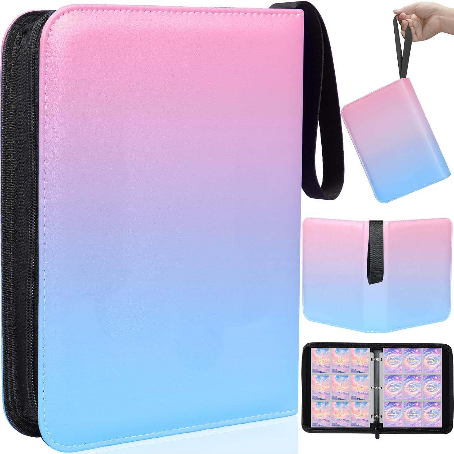 Carpeta de Cartas 400 Bolsillos Winsing Rosa Pequeña