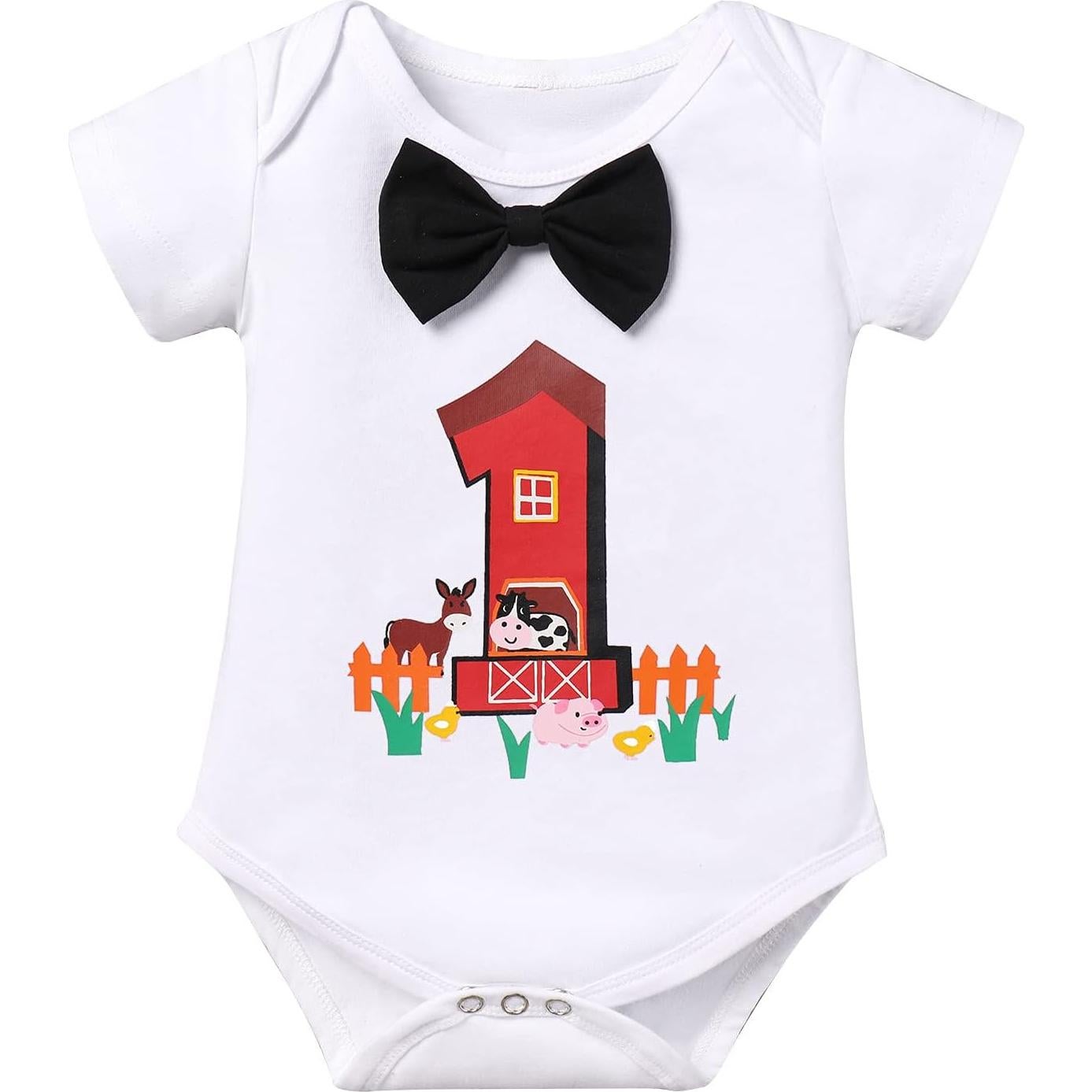 Conjunto de Cumpleaños IMEKIS 1 Año Niños Granja