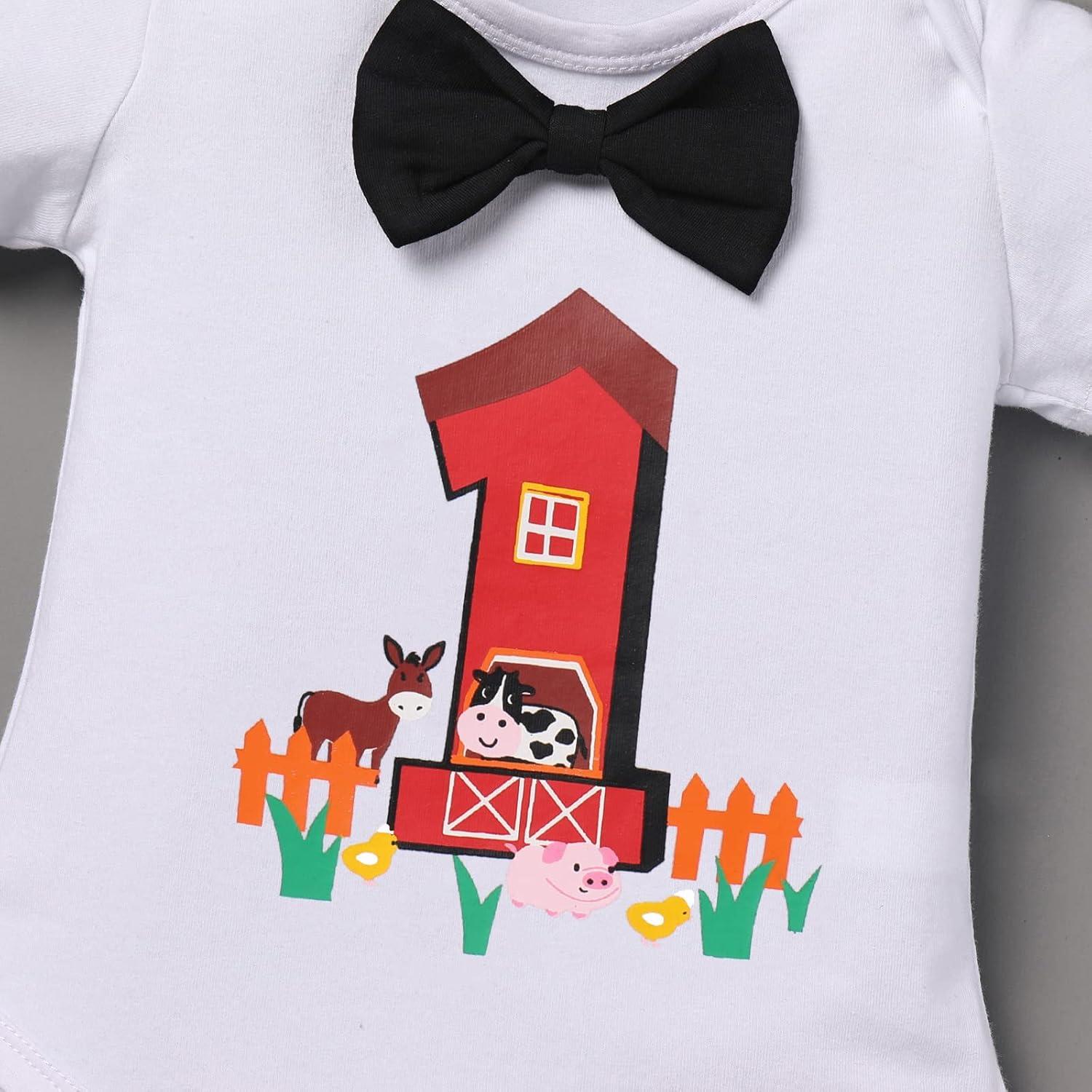 Conjunto de Cumpleaños IMEKIS 1 Año Niños Granja