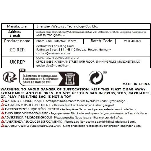 Paquete de 50 Fundas para Cartas de Comercio WITHYU A5