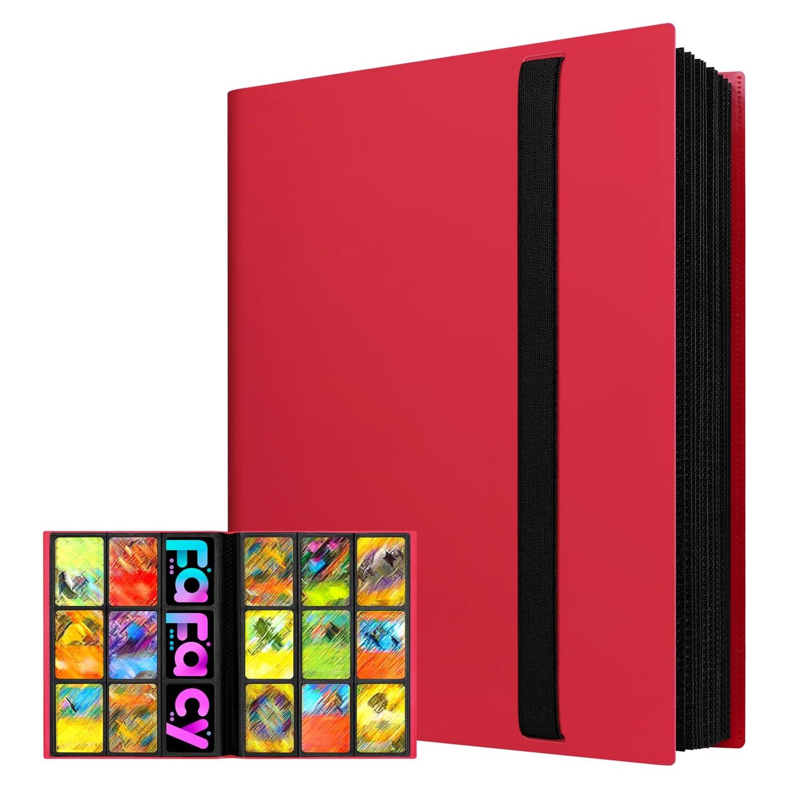 Carpeta de Tarjetas de Comercio Fafacy 360 Tarjetas Rojo