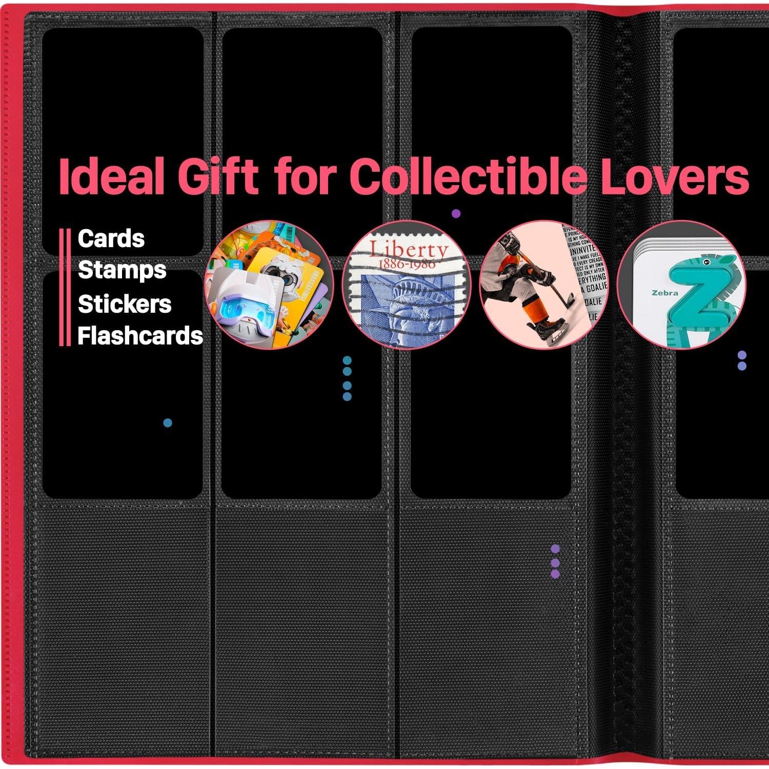 Carpeta de Tarjetas de Comercio Fafacy 360 Tarjetas Rojo