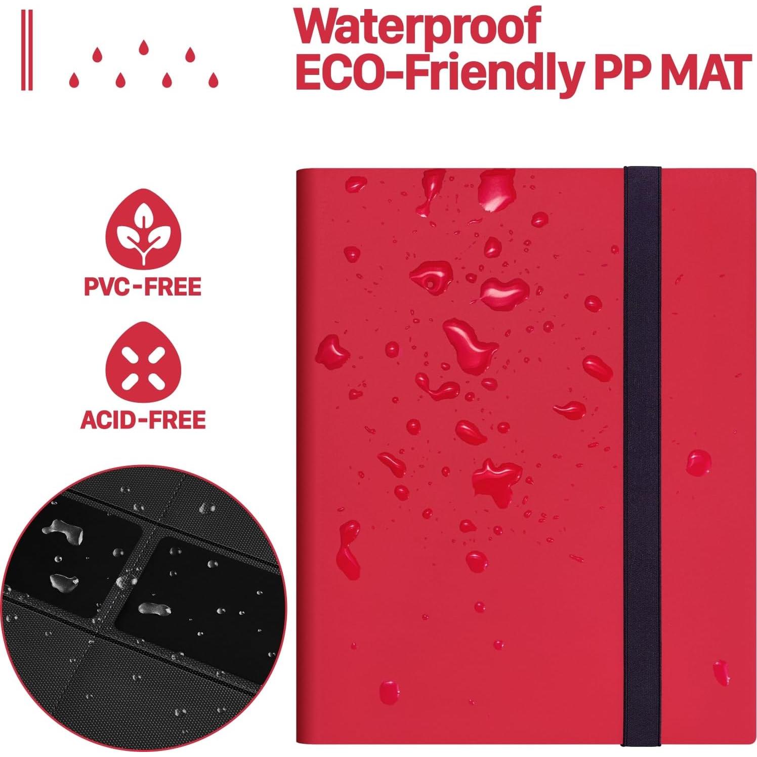 Carpeta de Tarjetas de Comercio Fafacy 360 Tarjetas Rojo