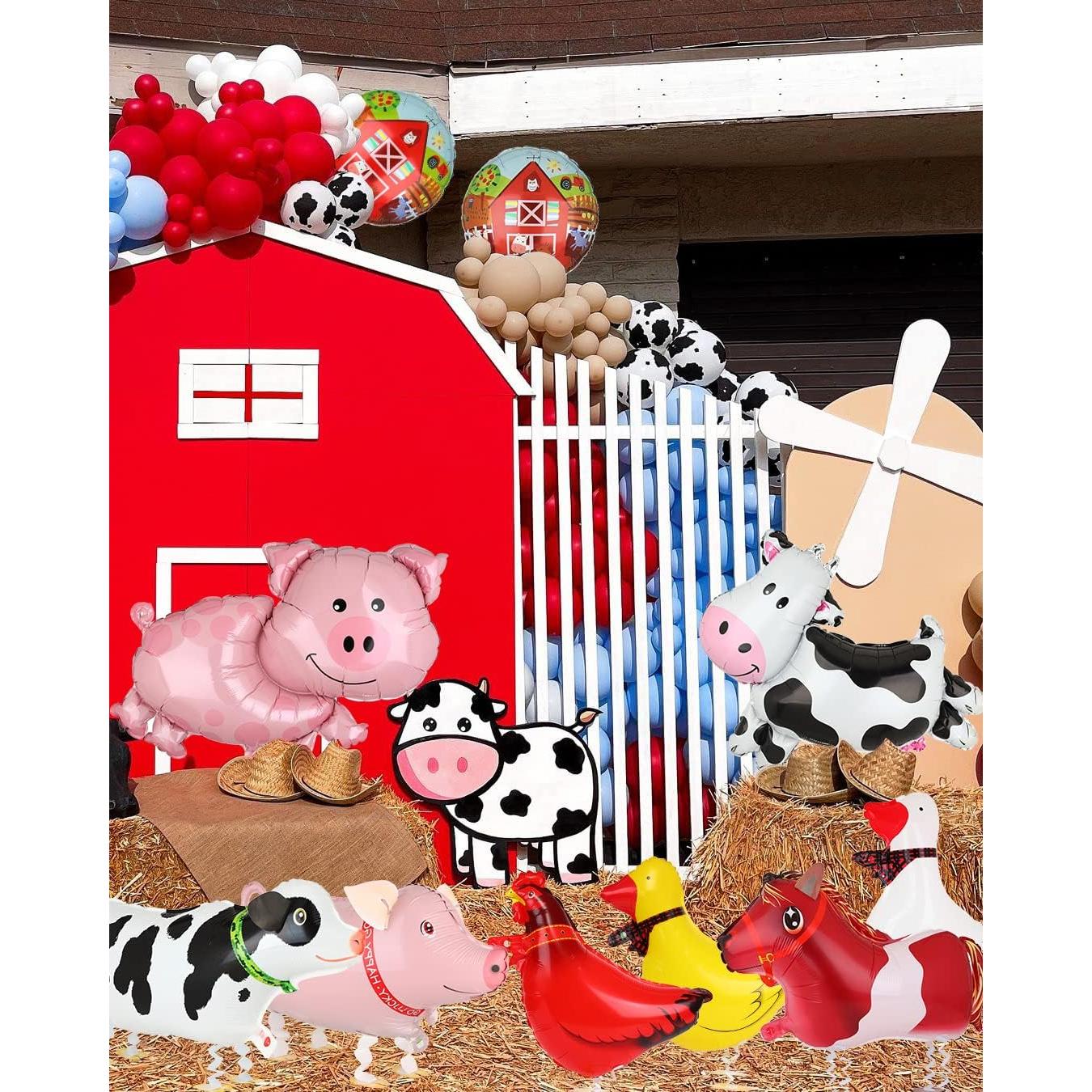 Globos de Animales de Granja GGDE 10 Pcs Decoración Fiesta