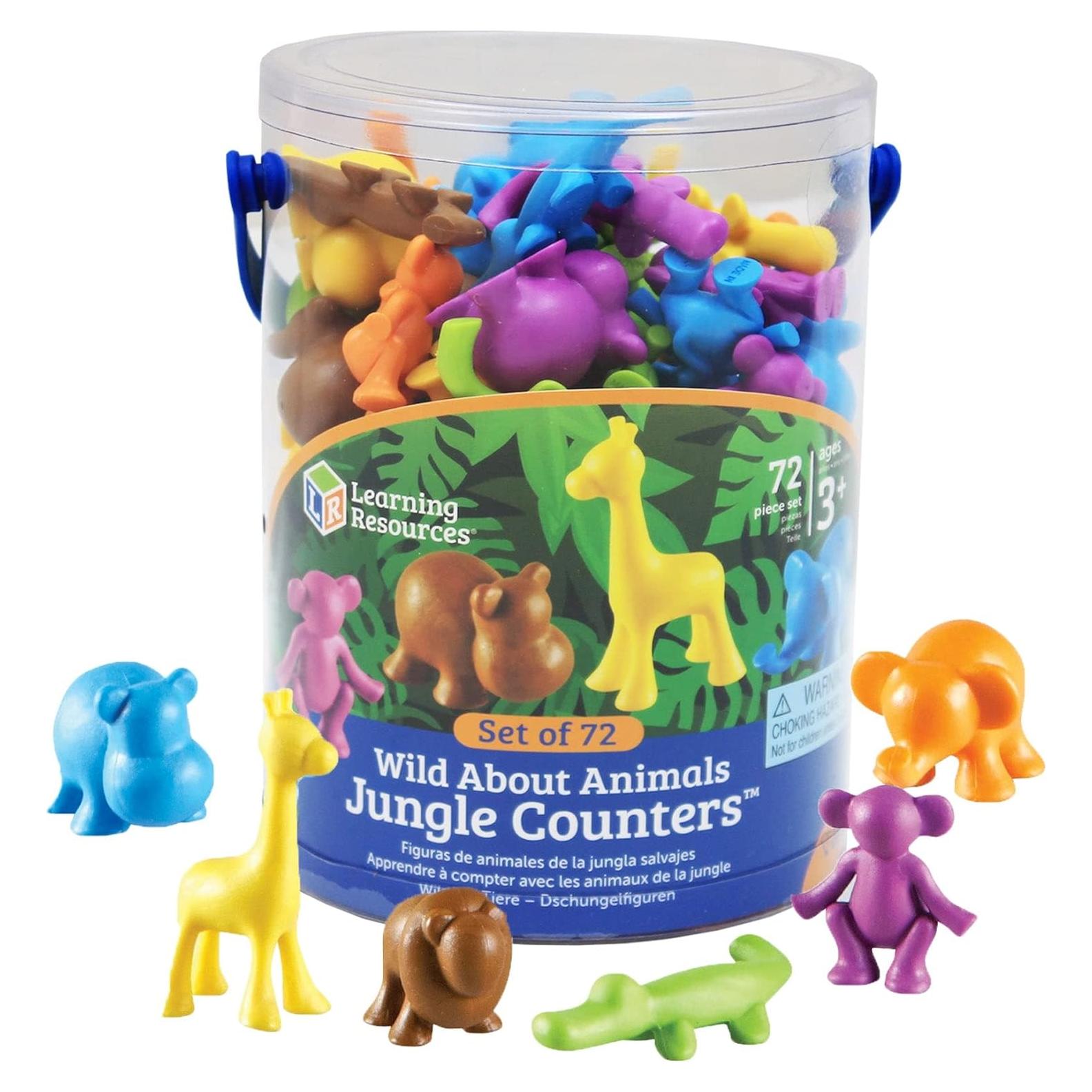 Contadores de Animales Salvajes Recursos de Aprendizaje 72 Piezas