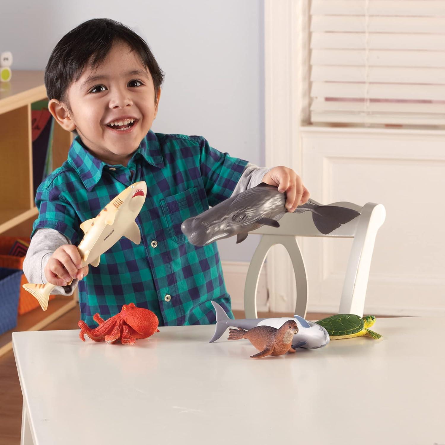 Figuras Jumbo Animales del Océano Recursos de Aprendizaje 6 Piezas