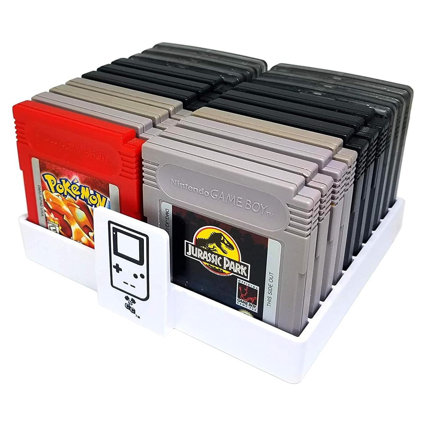 Bandeja de Juegos Retro Collector Craft Blanca - Almacena 20 Cartuchos