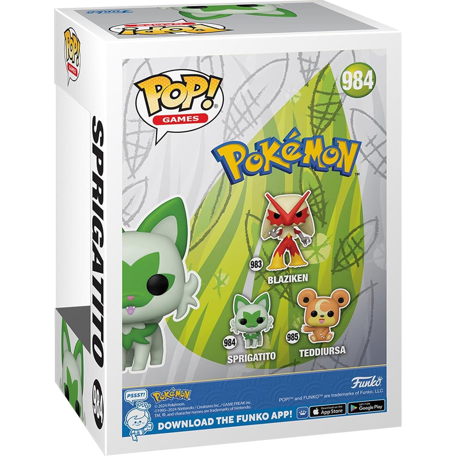 Funko Pop! Pokémon Sprigatito - Figura de Vinilo 9.5 cm