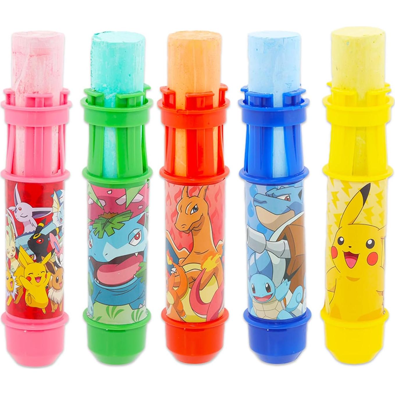 Conjunto de Tiza de Acera Pokemon - 5 Palos Jumbo Multicolor