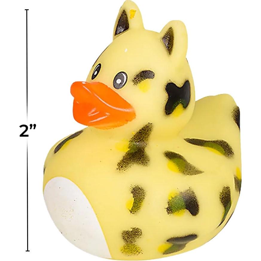 Patitos de goma zoológicos 12 unidades 5 cm