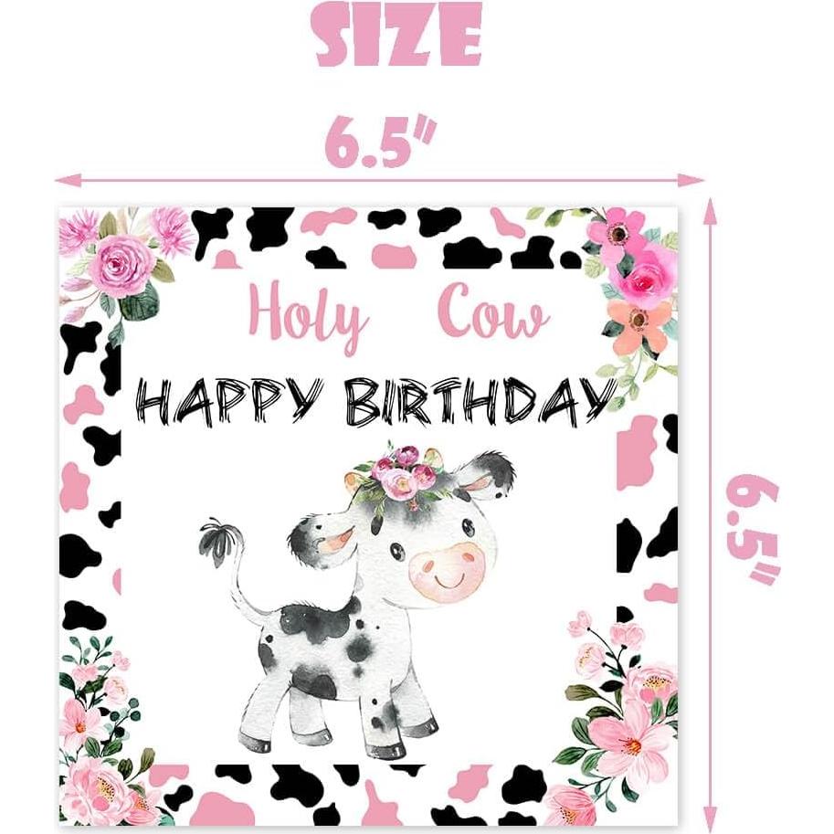 Vajilla Cumpleaños Sagrada Vaca GoodYH 80 Pcs Desechable