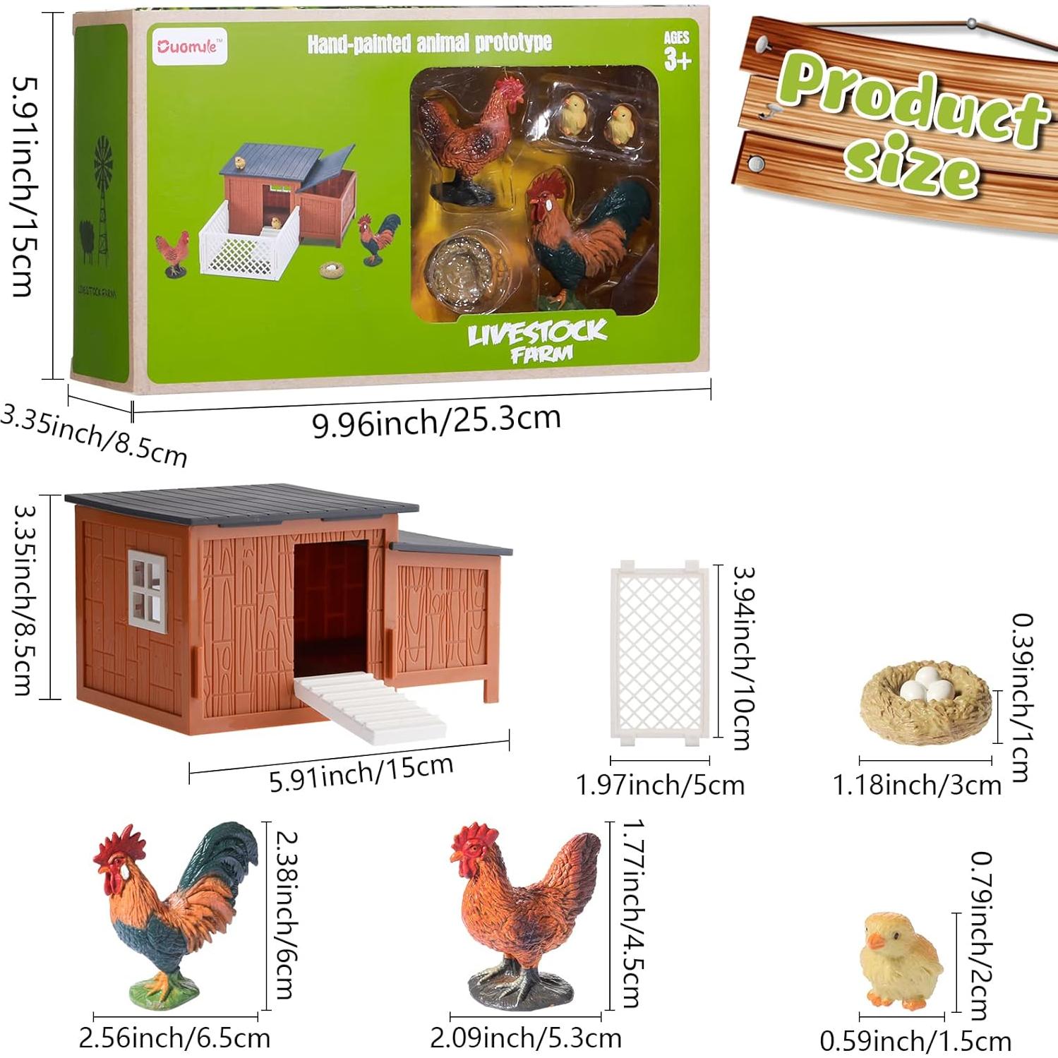 Conjunto de Juego de Pollo Skylety 9 Piezas para Niños