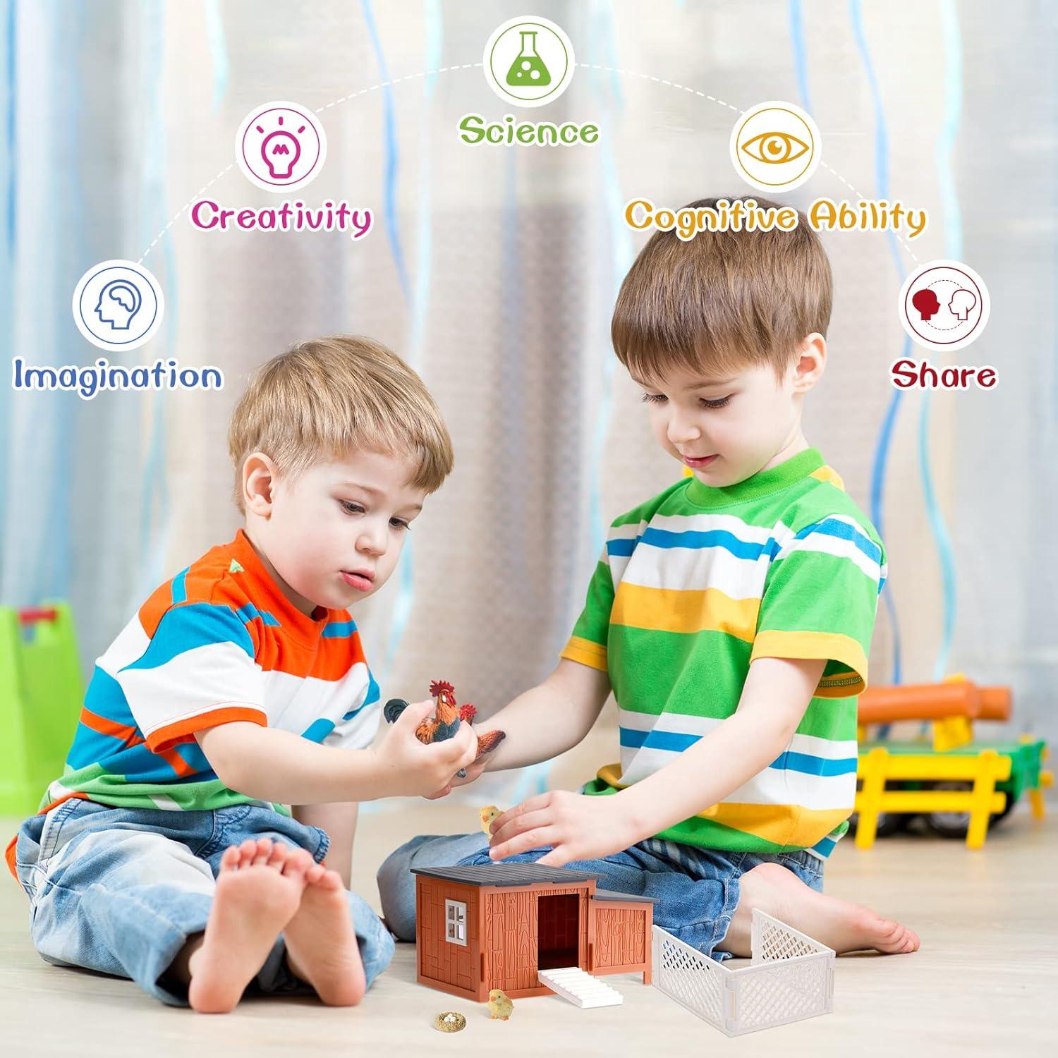 Conjunto de Juego de Pollo Skylety 9 Piezas para Niños