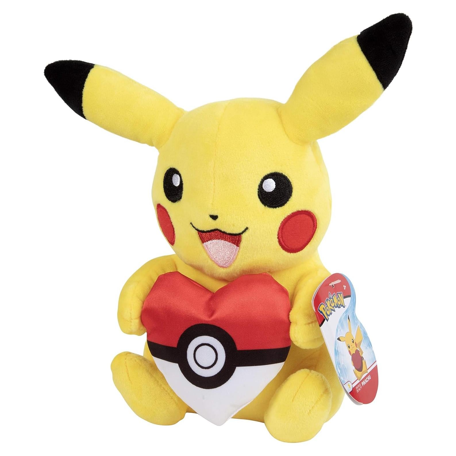 Peluche Pikachu 20 cm con Pokébola Corazón - Jazwares