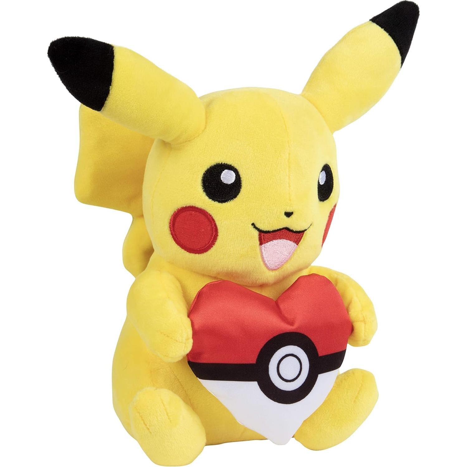 Peluche Pikachu 20 cm con Pokébola Corazón - Jazwares