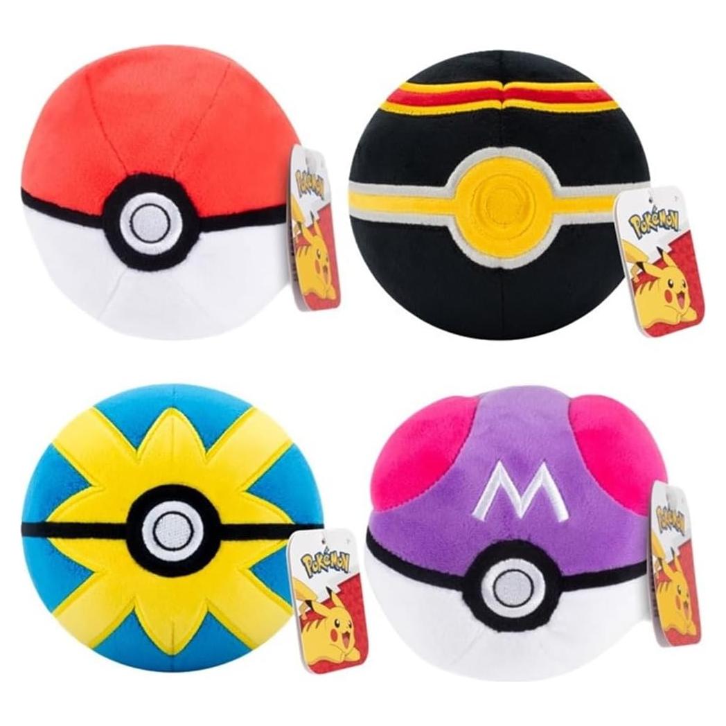 Pelotas de Pokémon Plush 4-Pack Jazwares - 10 cm - Regalo Niños