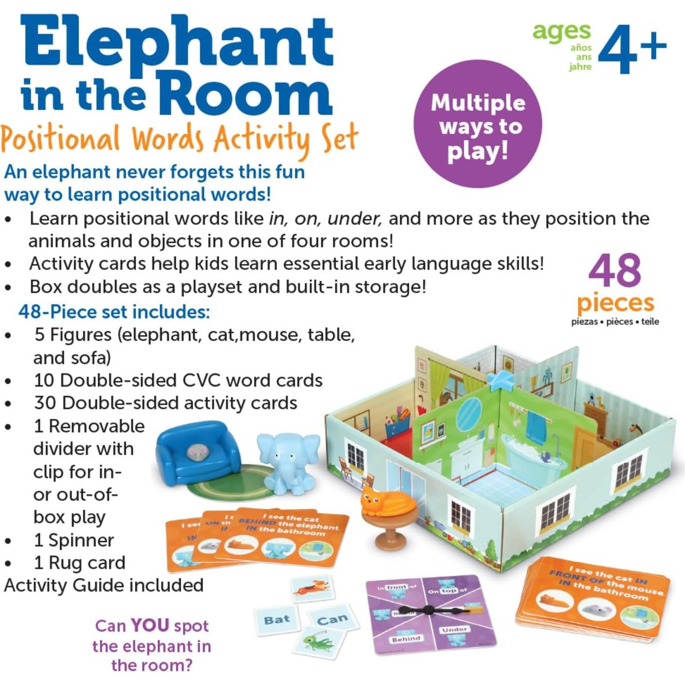 Juego Educativo Elefante Learning Resources 4+ Palabras