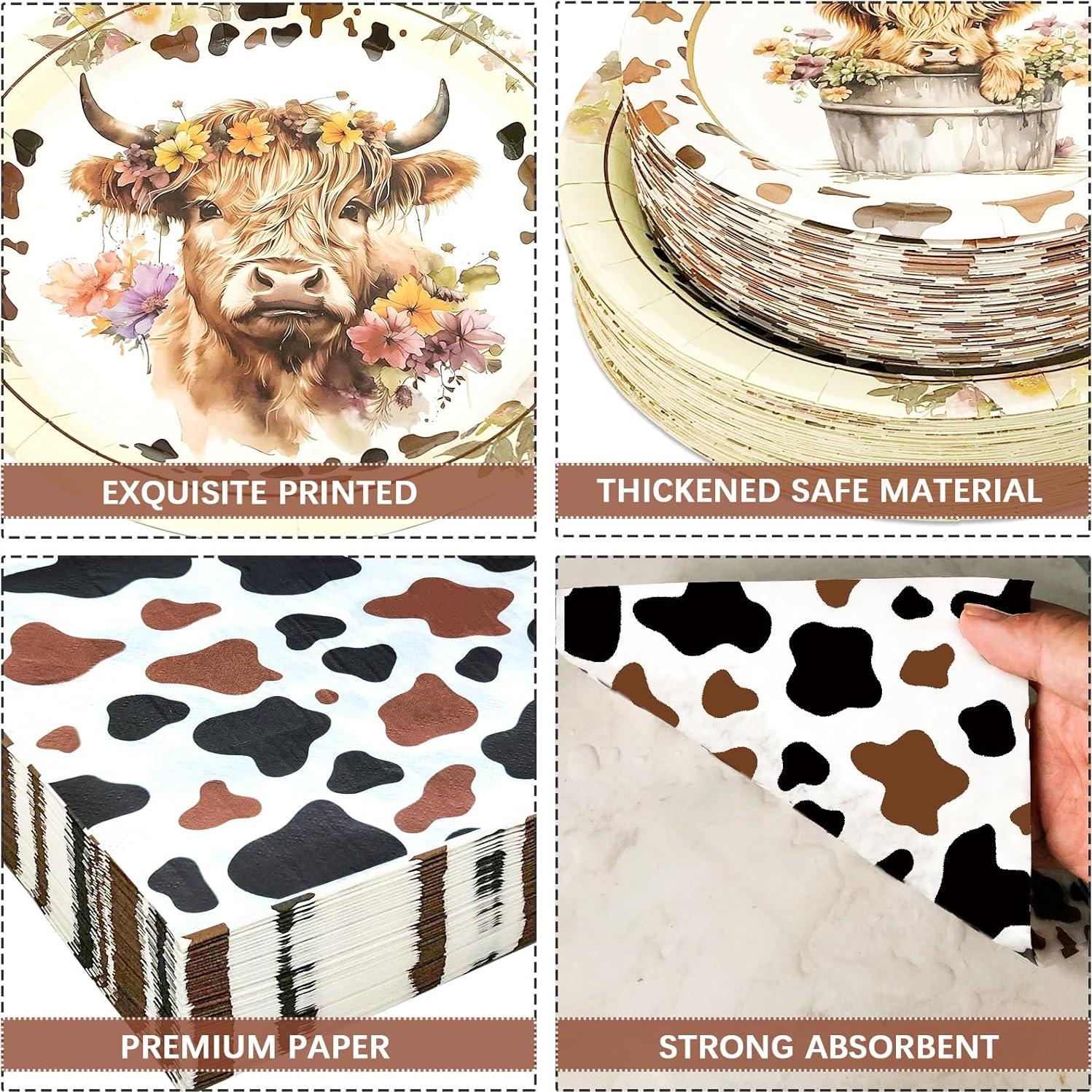 Kit de Fiesta de Vaca Osonm 180 Piezas para 60 Personas