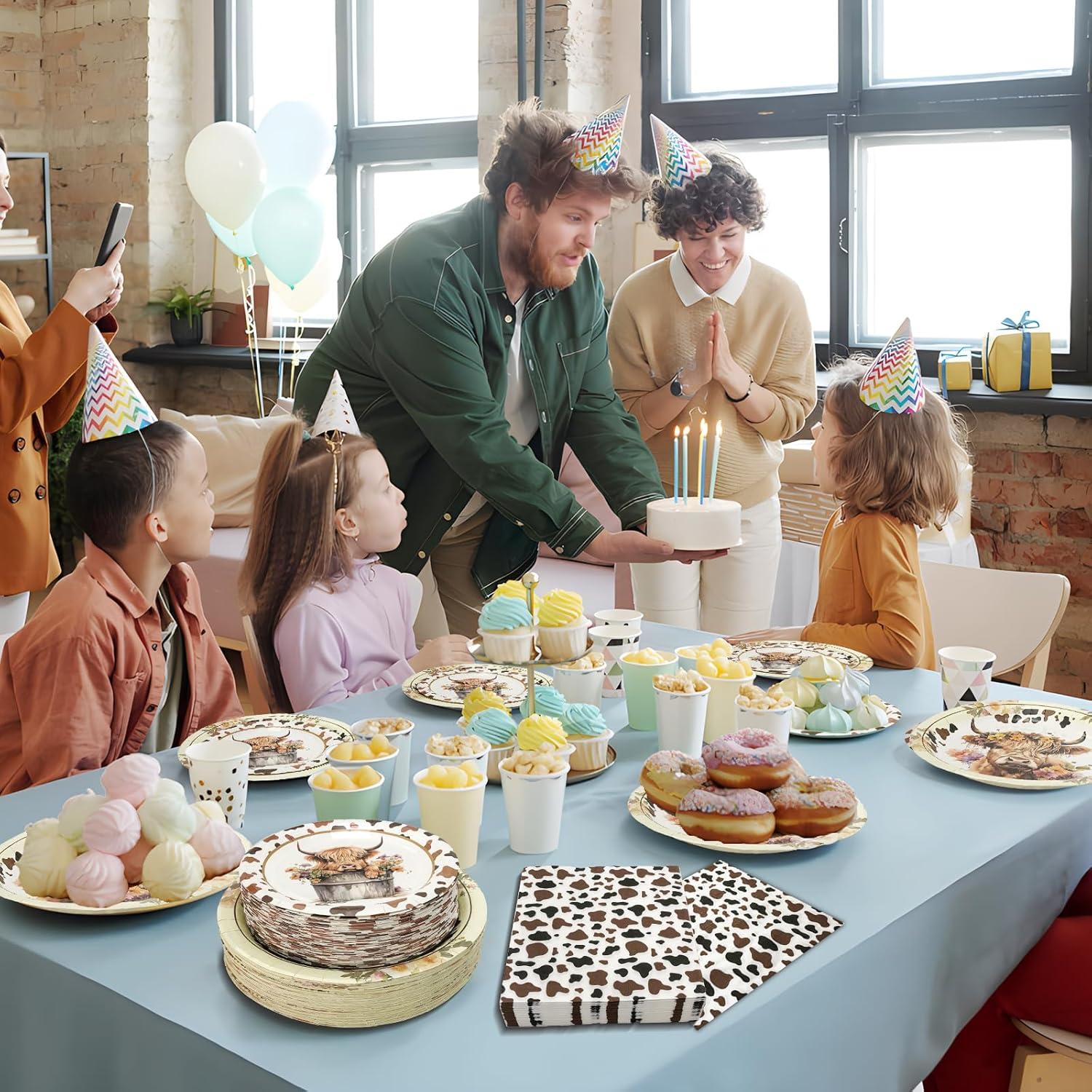 Kit de Fiesta de Vaca Osonm 180 Piezas para 60 Personas