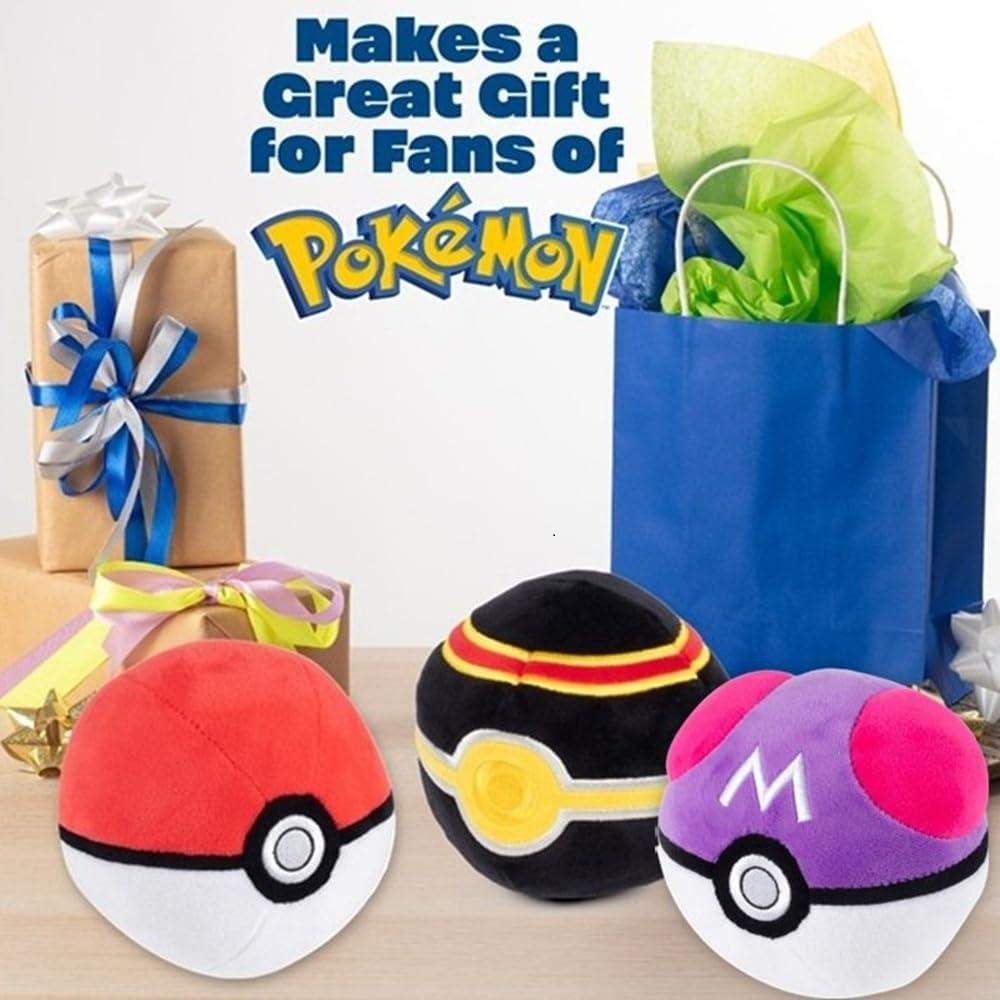 Pokemon Peluches Poke Ball 3-Pack Jazwares - 12.7 cm